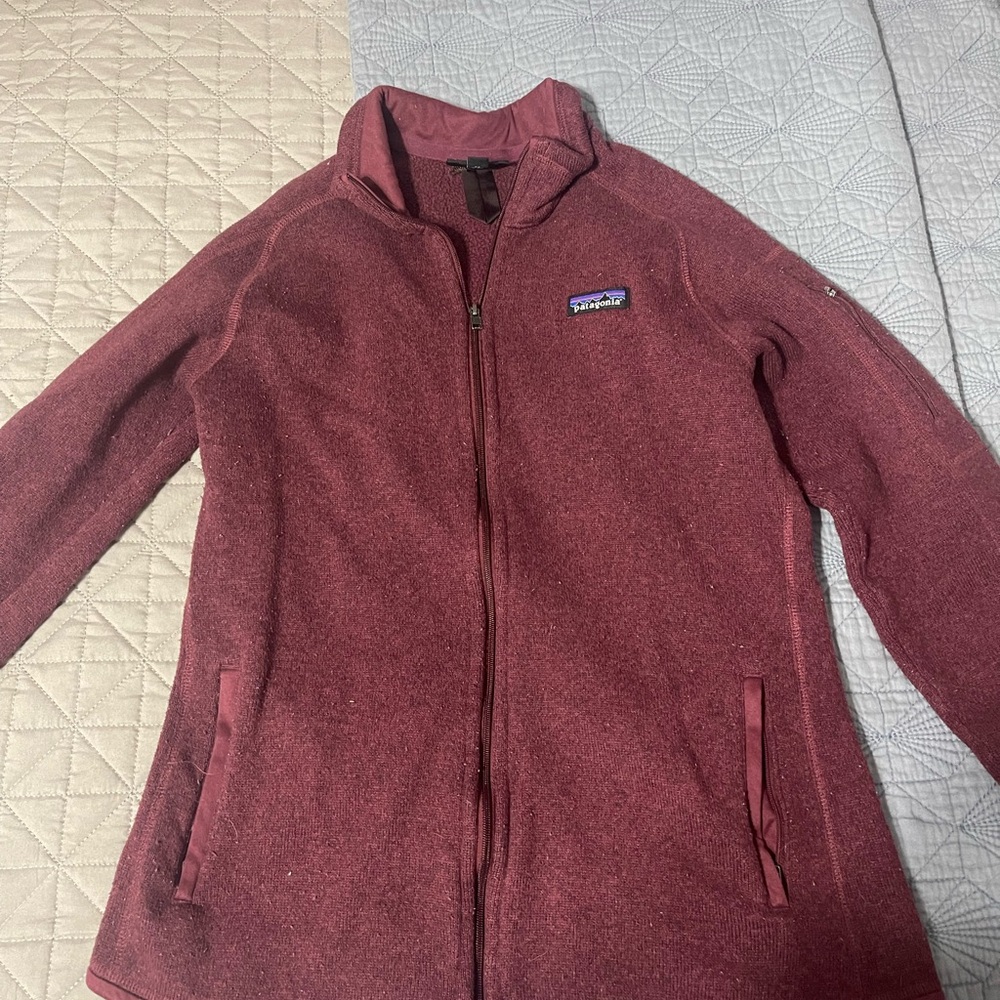 Patagonia Maroon Fleece Jacket Full-Zip - Picture 2 of 5